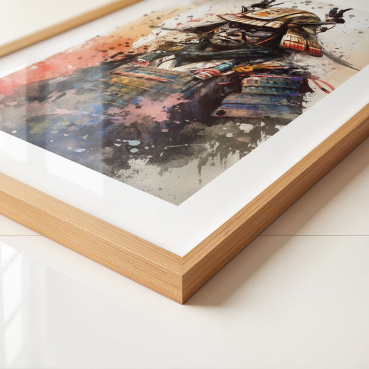 Samurai Krieger Aquarell