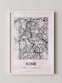Rom Karte minimalistisch