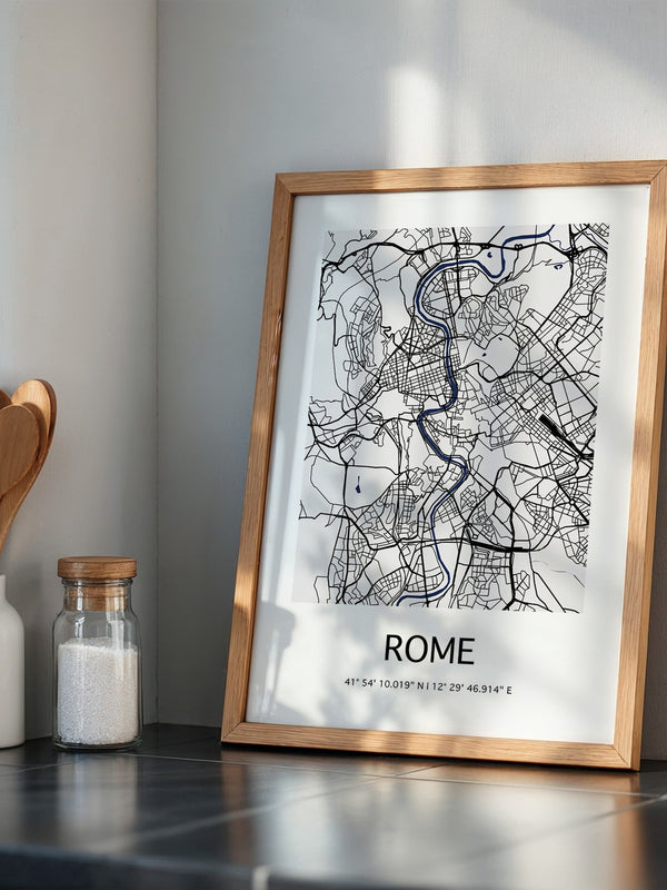 Rom Karte minimalistisch