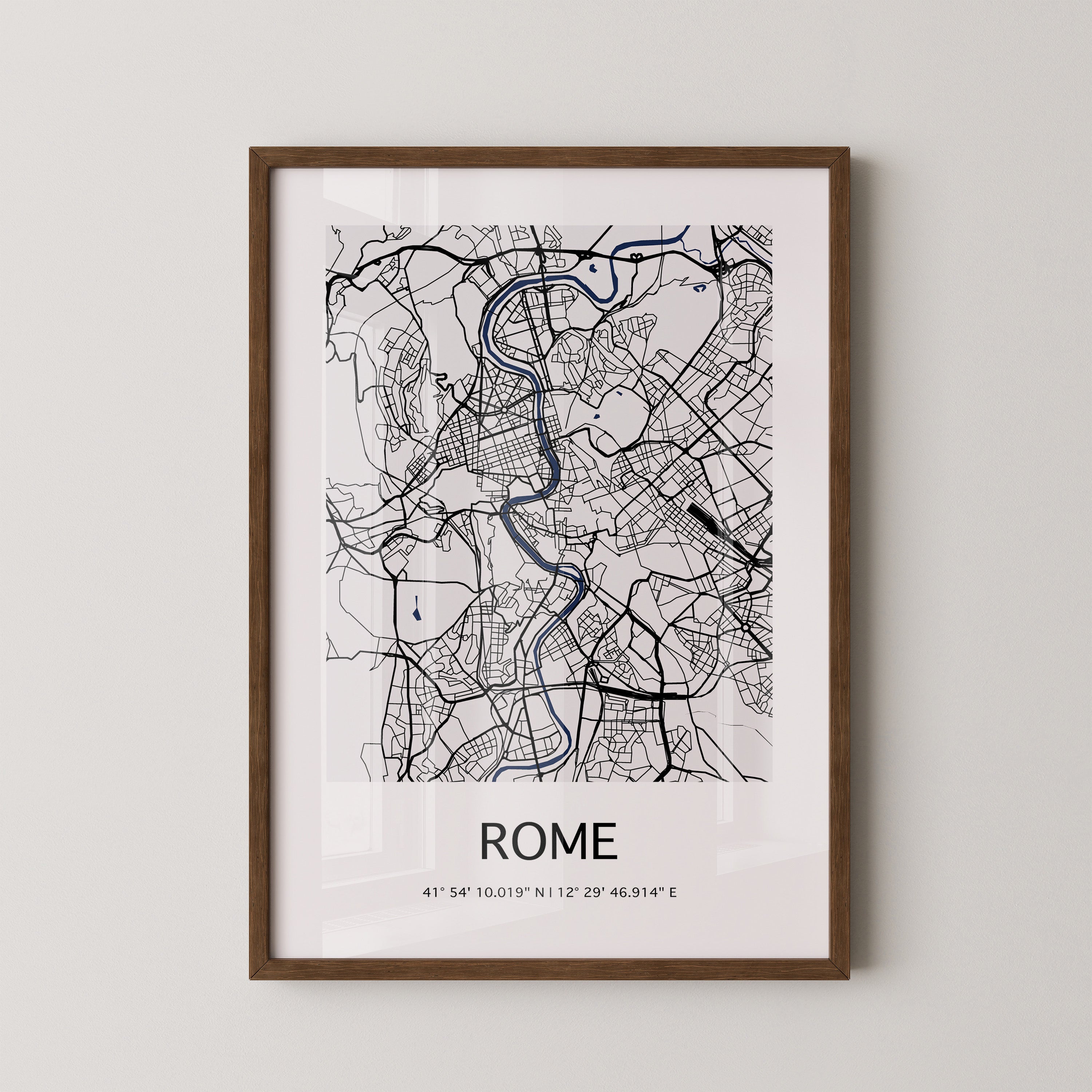 Rom Karte minimalistisch