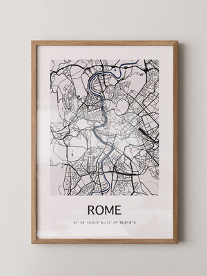 Rom Karte minimalistisch