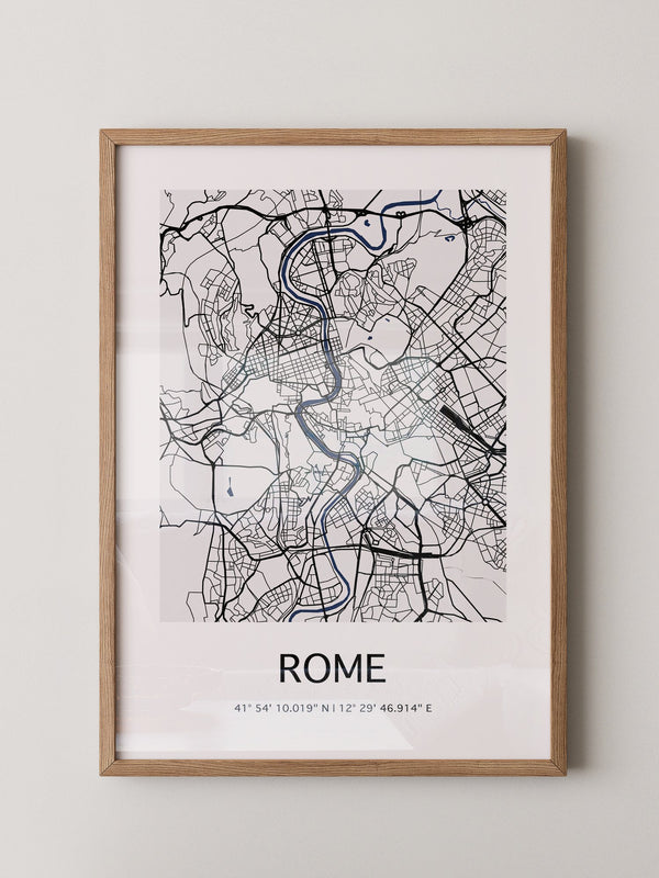 Rom Karte minimalistisch