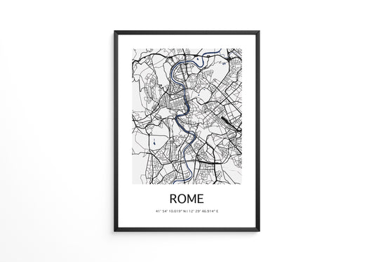 Rom Karte minimalistisch