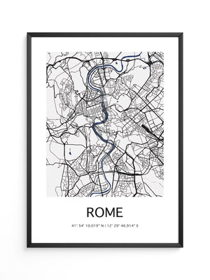 Rom Karte minimalistisch