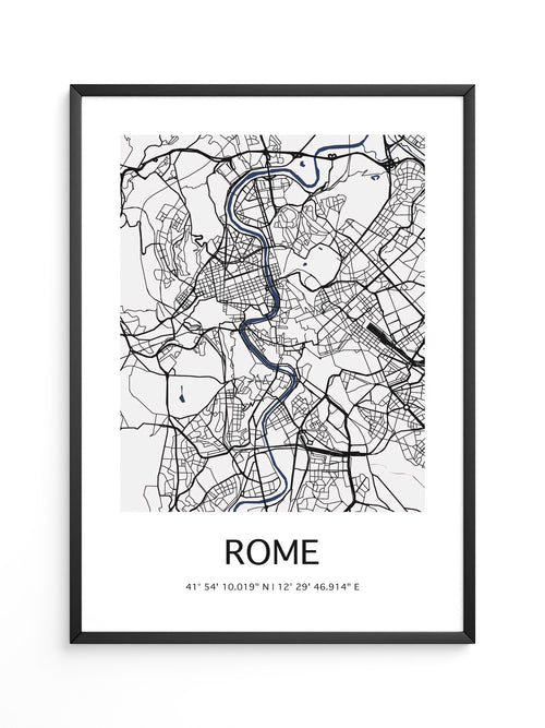 Rom Karte minimalistisch