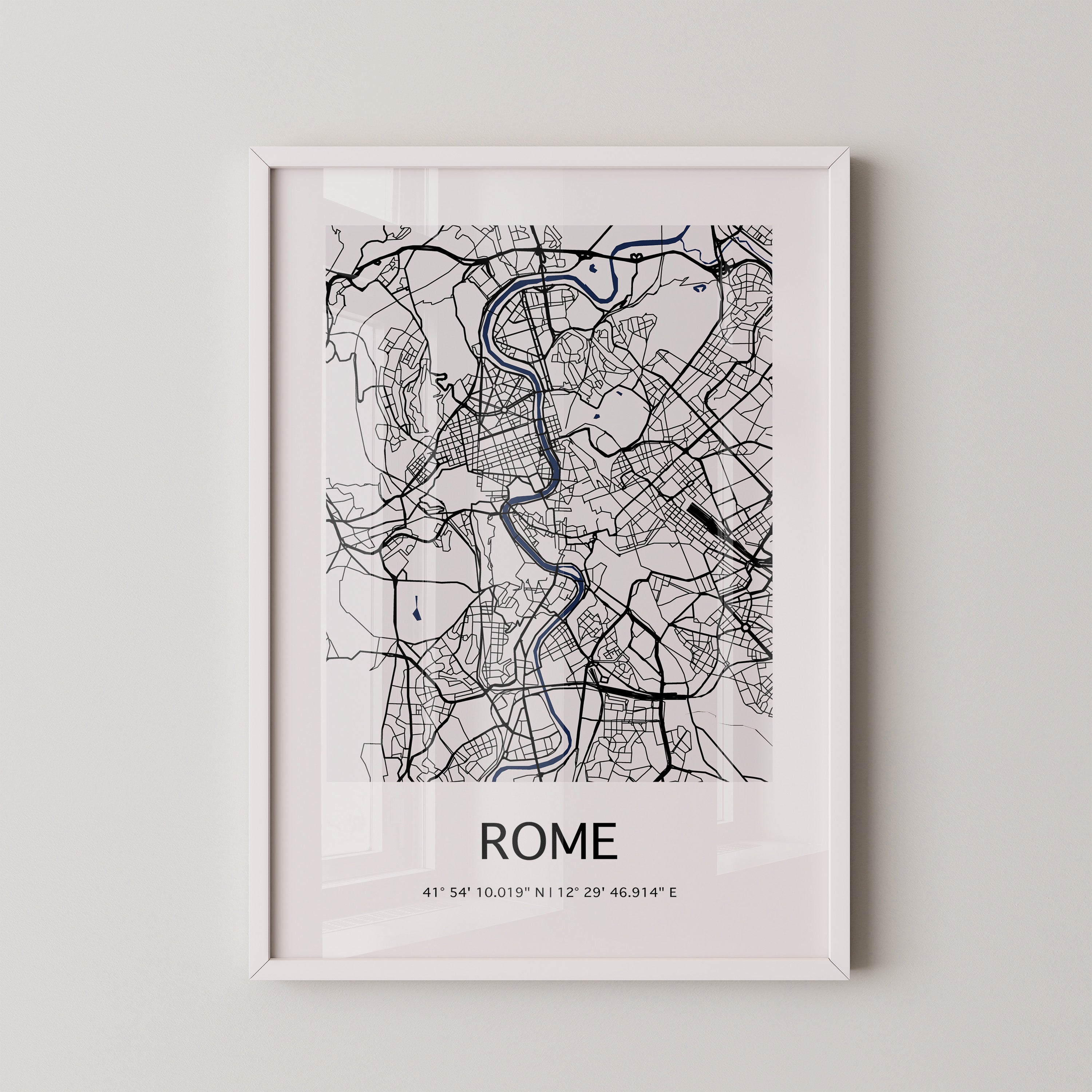 Rom Karte minimalistisch