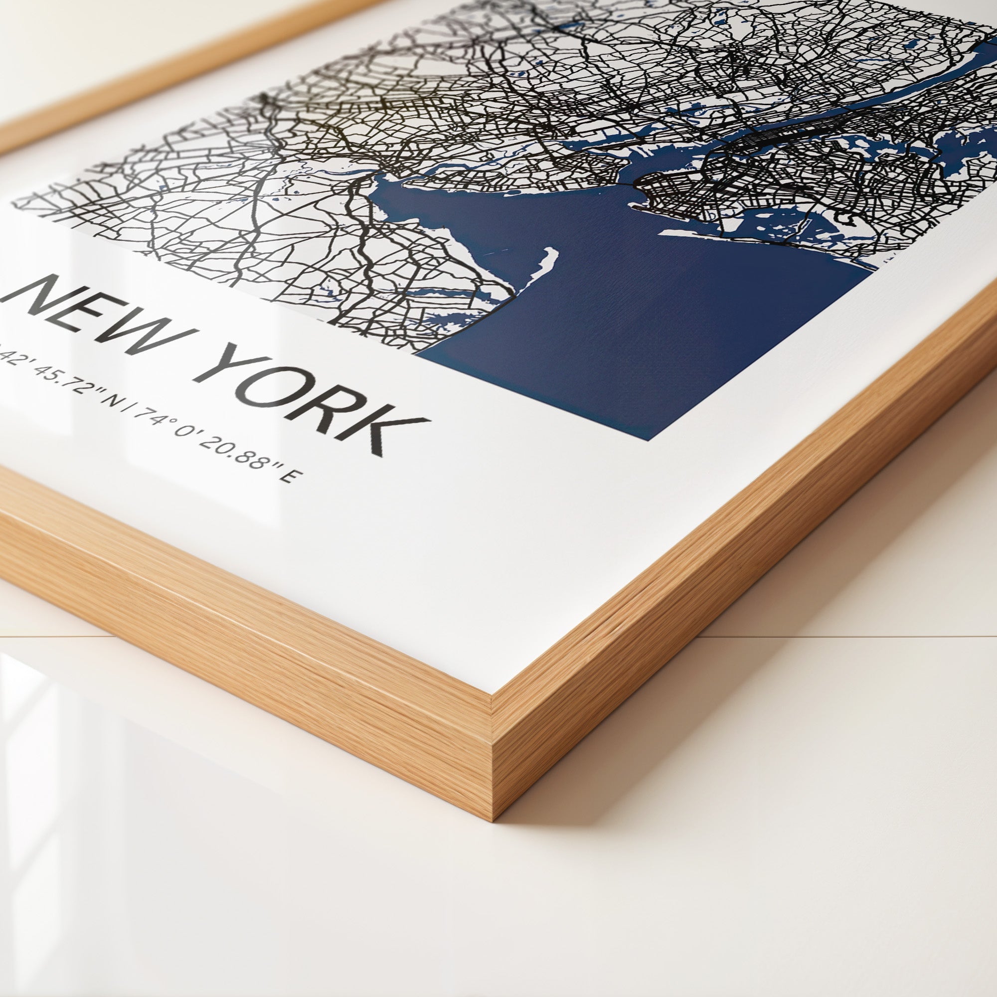 New York Straßenkarte Minimalistisch