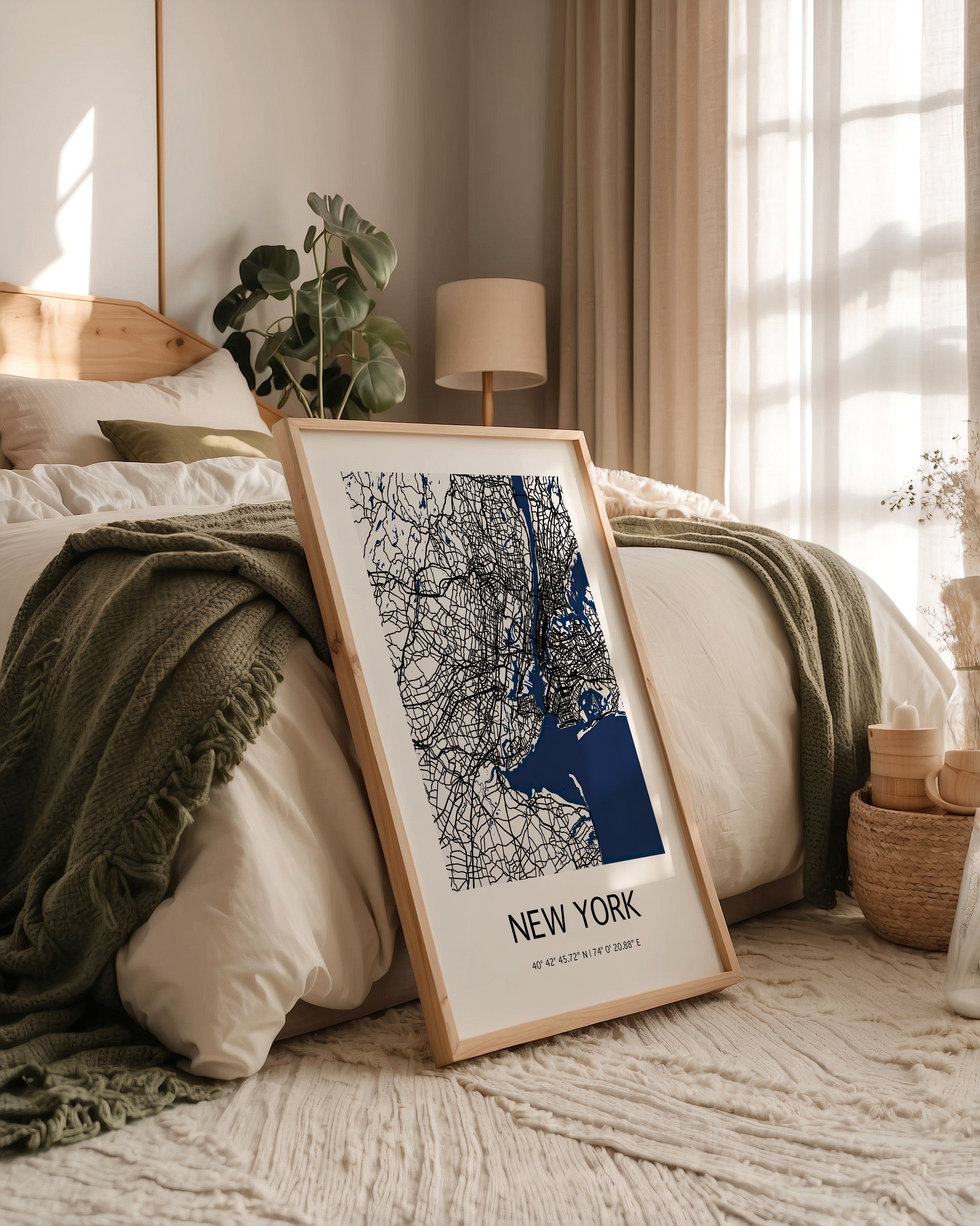 New York Straßenkarte Minimalistisch