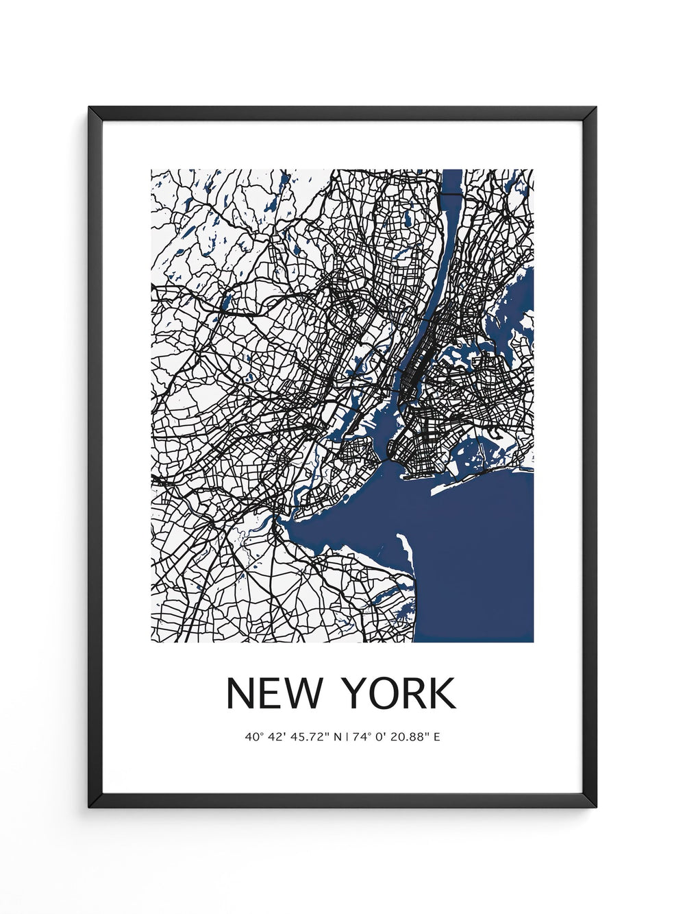 New York Straßenkarte Minimalistisch