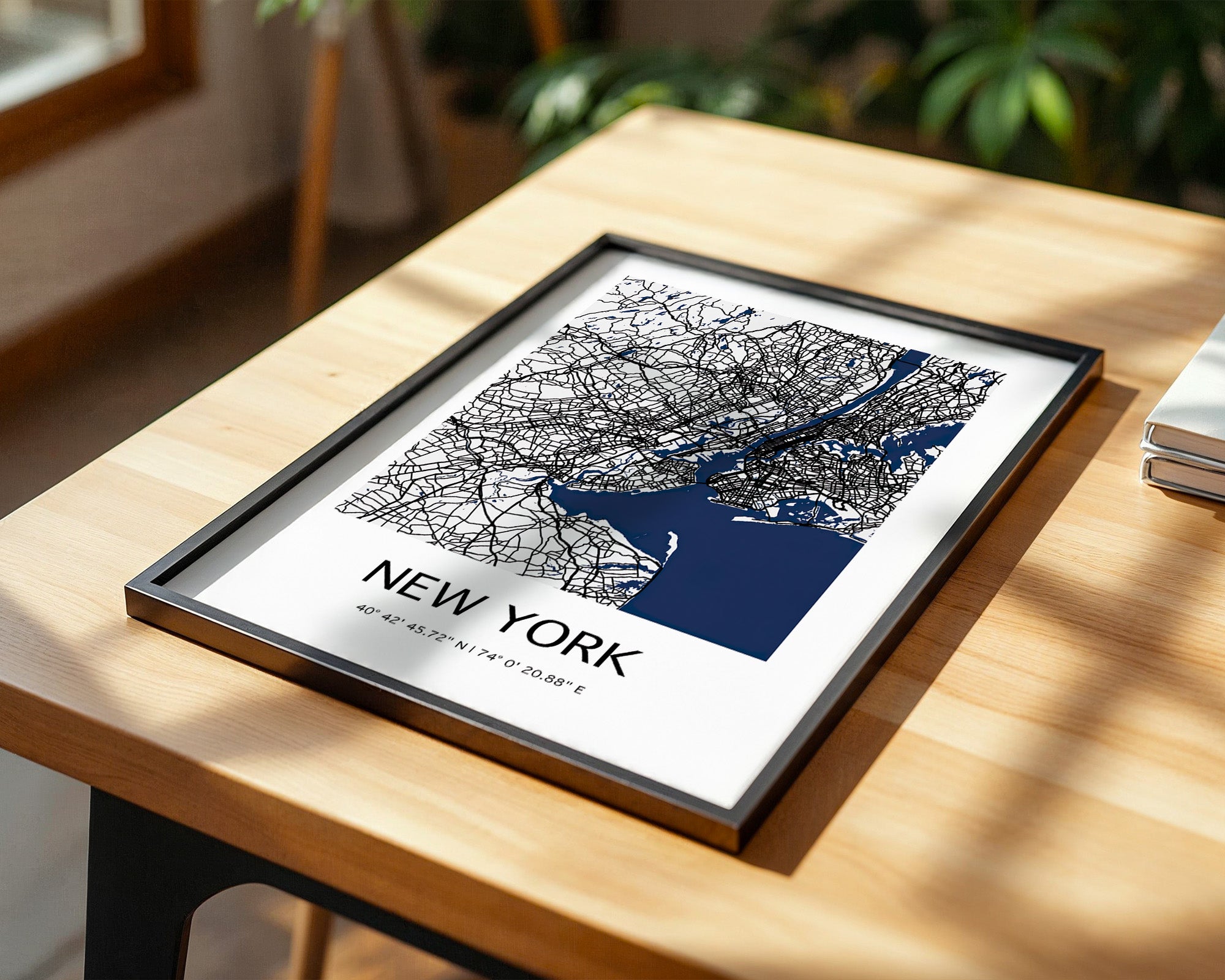 New York Straßenkarte Minimalistisch