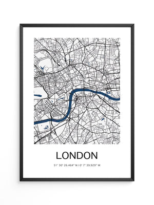 London Karte minimalistisch