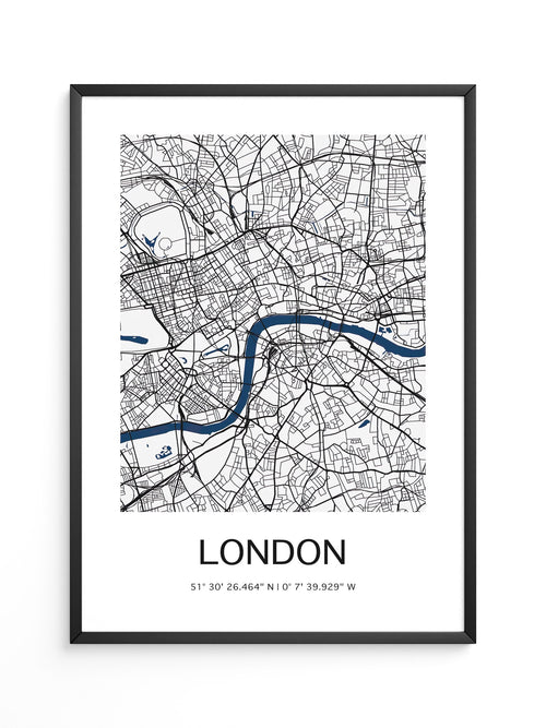 London Karte minimalistisch