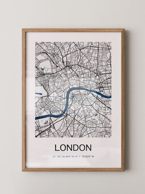 London Karte minimalistisch