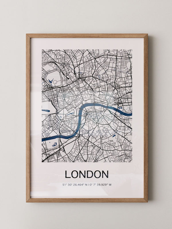 London Karte minimalistisch