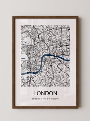London Karte minimalistisch
