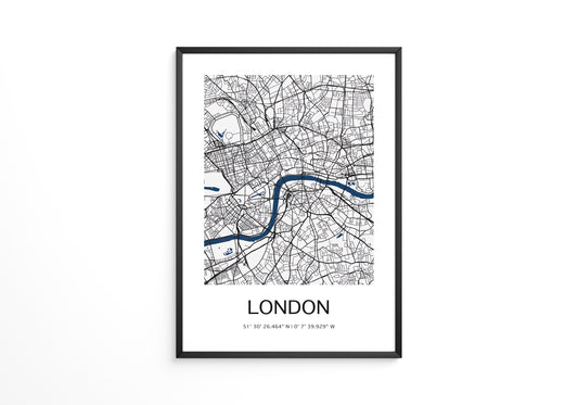 London Karte minimalistisch