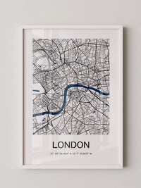 London Karte minimalistisch