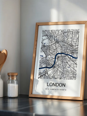 London Karte minimalistisch