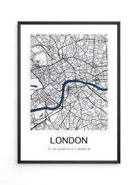 London Karte minimalistisch