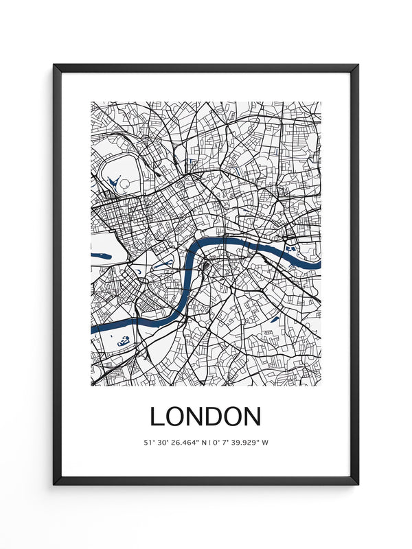 London Karte minimalistisch