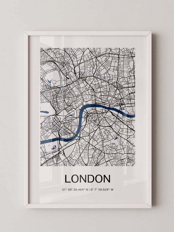 London Karte minimalistisch