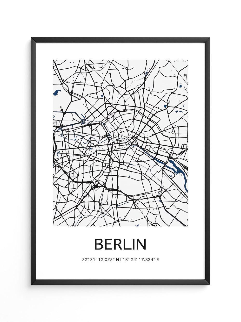 Berlin Stadtplan Schwarz Weiß