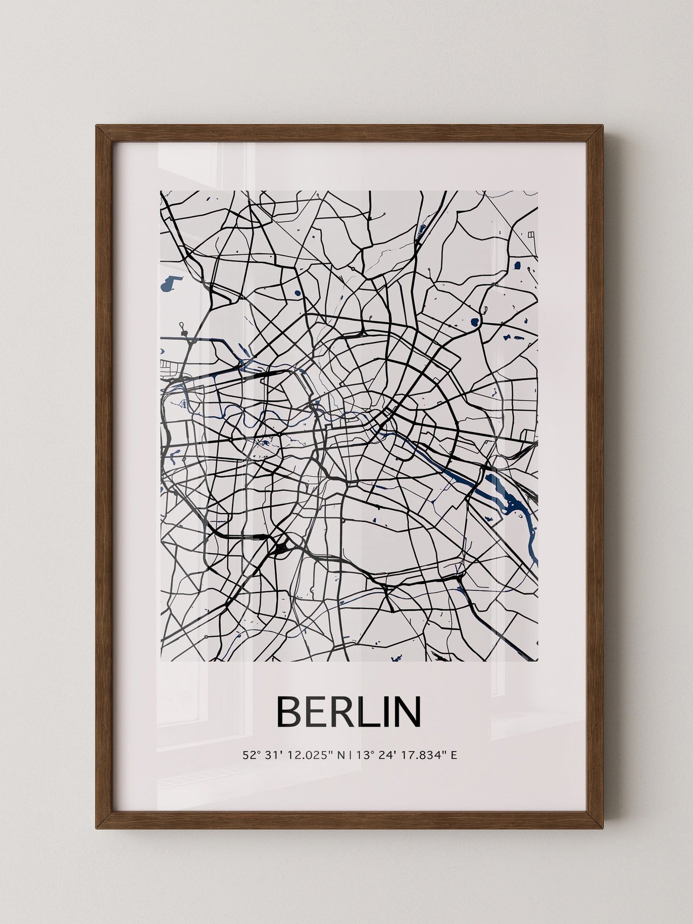 Berlin Stadtplan Schwarz Weiß