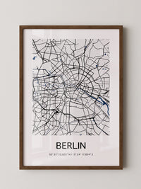 Berlin Stadtplan Schwarz Weiß