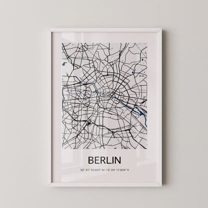 Berlin Stadtplan Schwarz Weiß