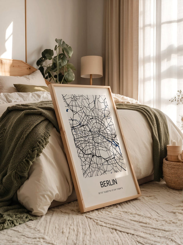 Berlin Stadtplan Schwarz Weiß