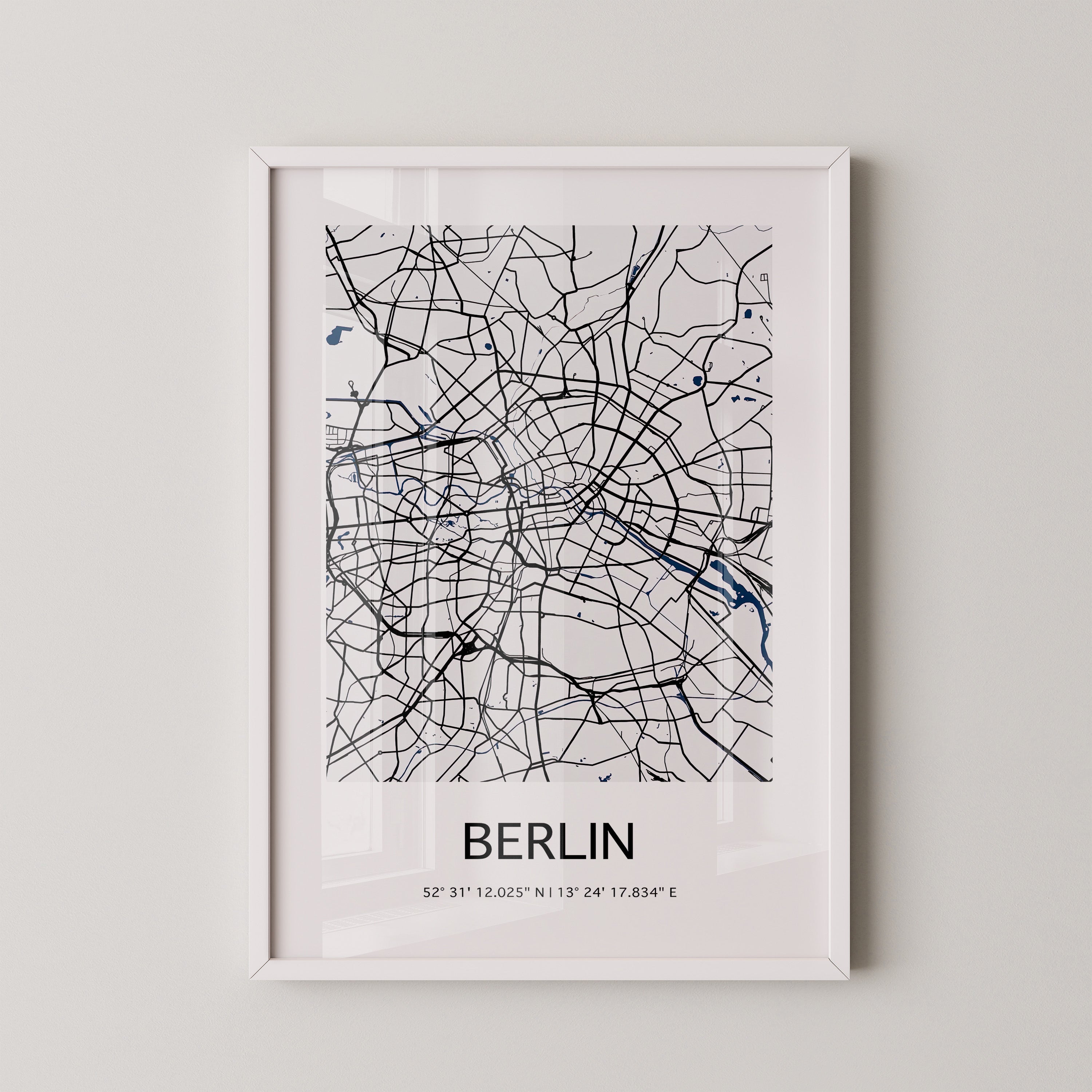 Stadtplan Berlin Schwarz Weiß