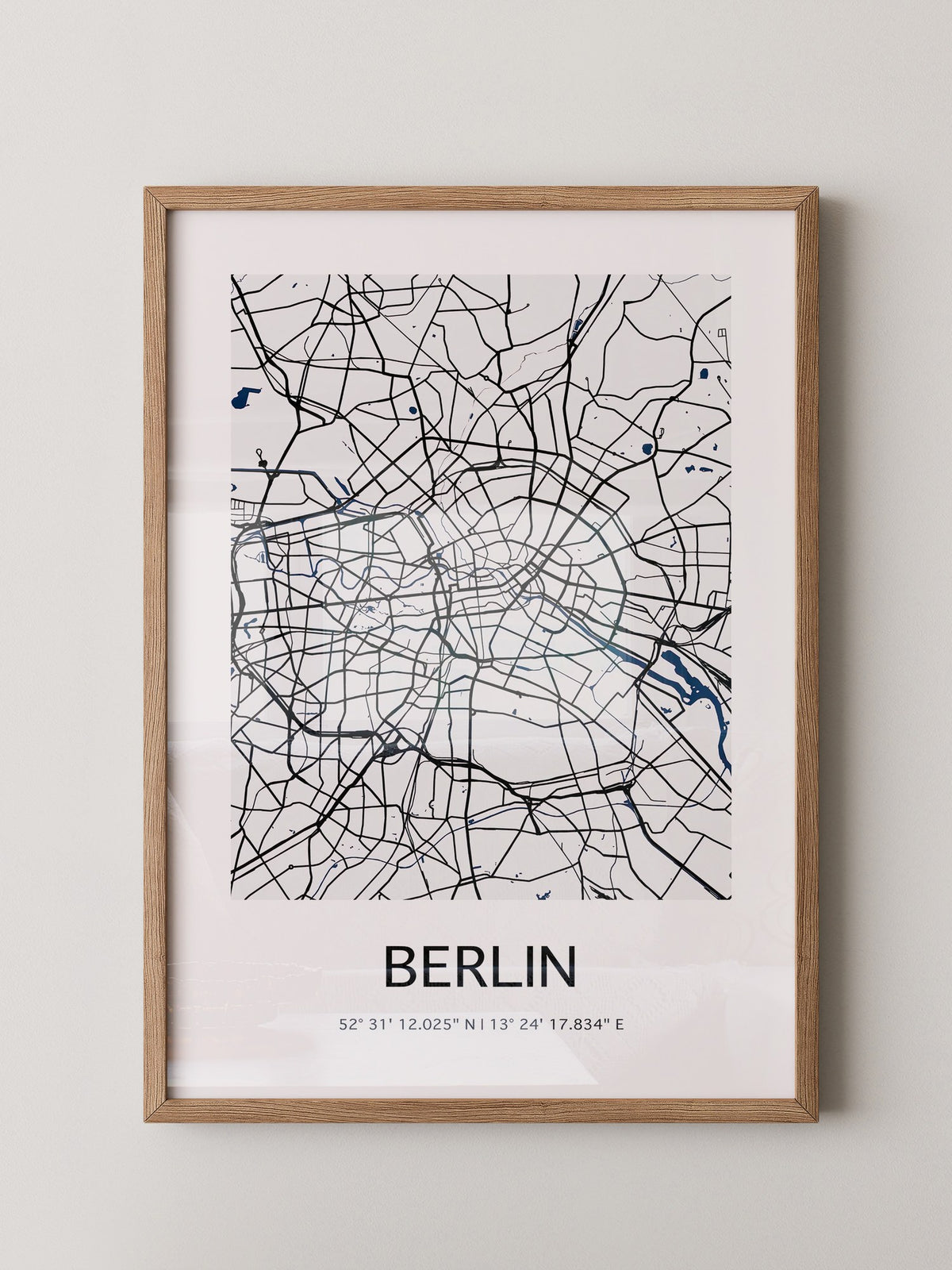 Berlin Stadtplan Schwarz Weiß