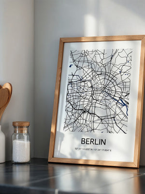 Berlin Stadtplan Schwarz Weiß