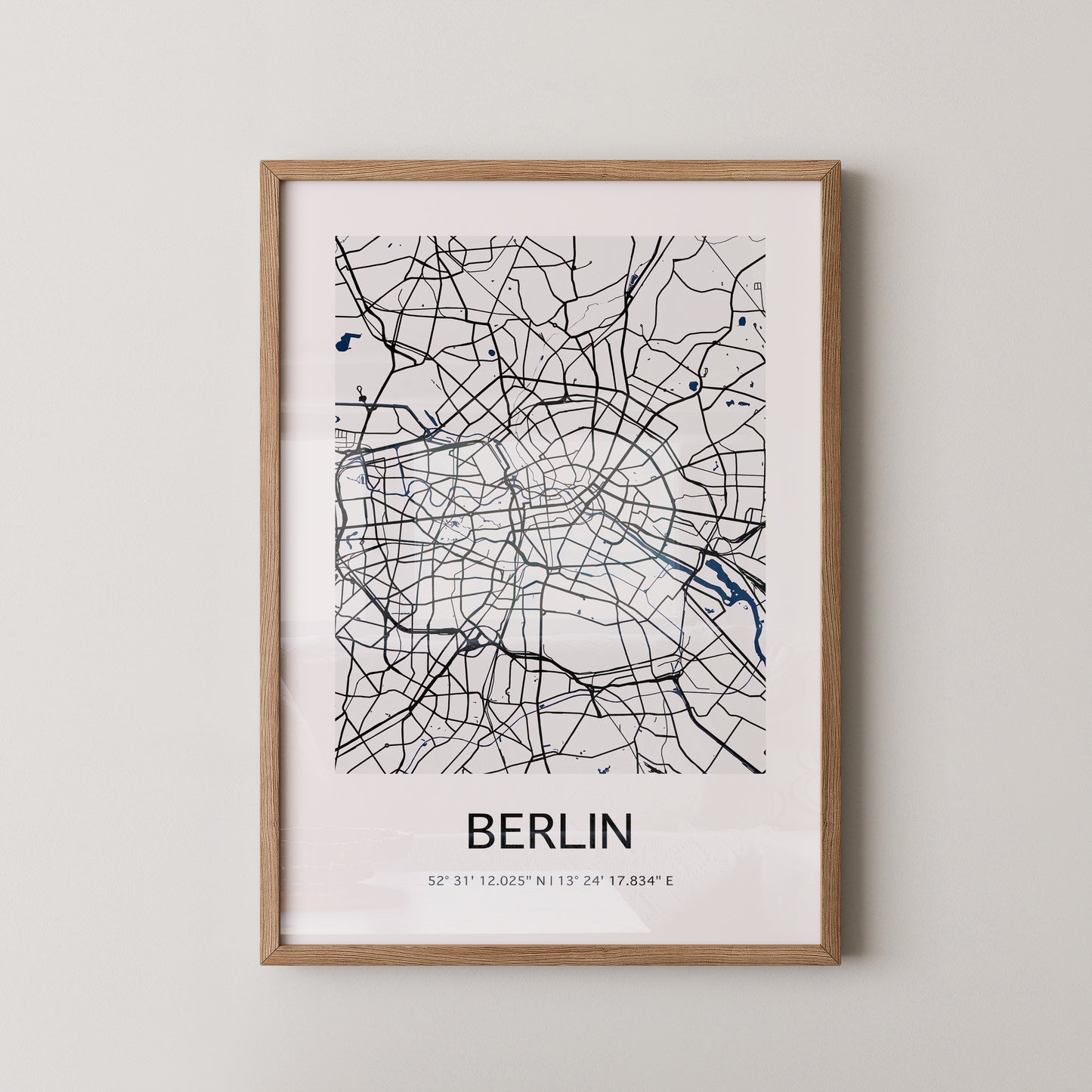 Berlin Stadtplan Schwarz Weiß
