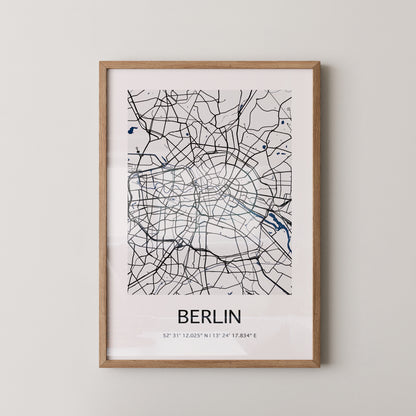 Berlin Stadtplan Schwarz Weiß