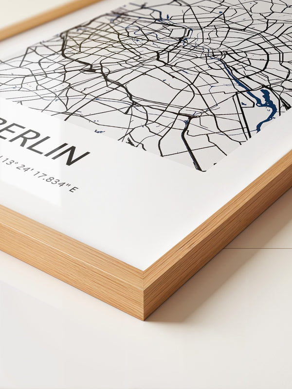 Berlin Stadtplan Schwarz Weiß