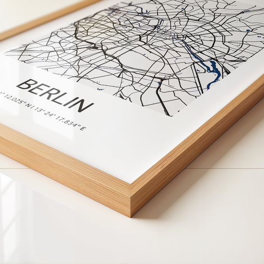 Berlin Stadtplan Schwarz Weiß