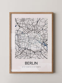 Berlin Stadtplan Schwarz Weiß