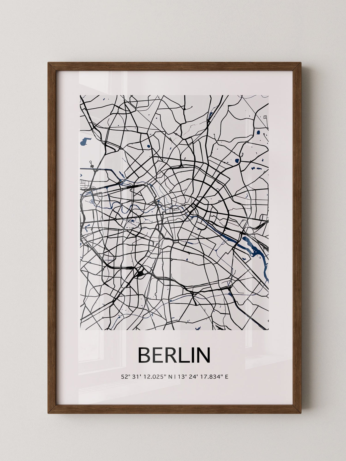 Berlin Stadtplan Schwarz Weiß
