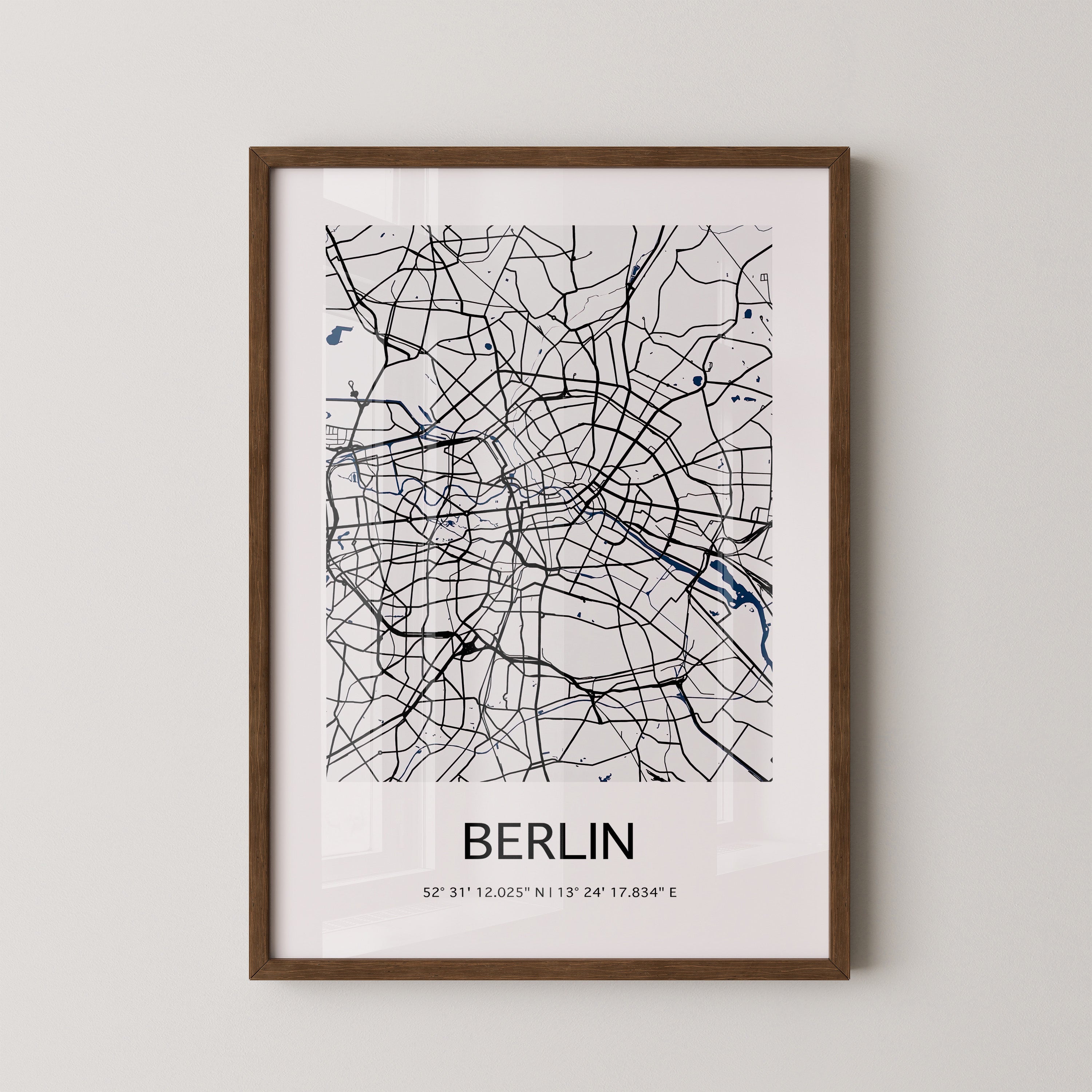 Stadtplan Berlin Schwarz Weiß