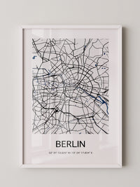 Berlin Stadtplan Schwarz Weiß