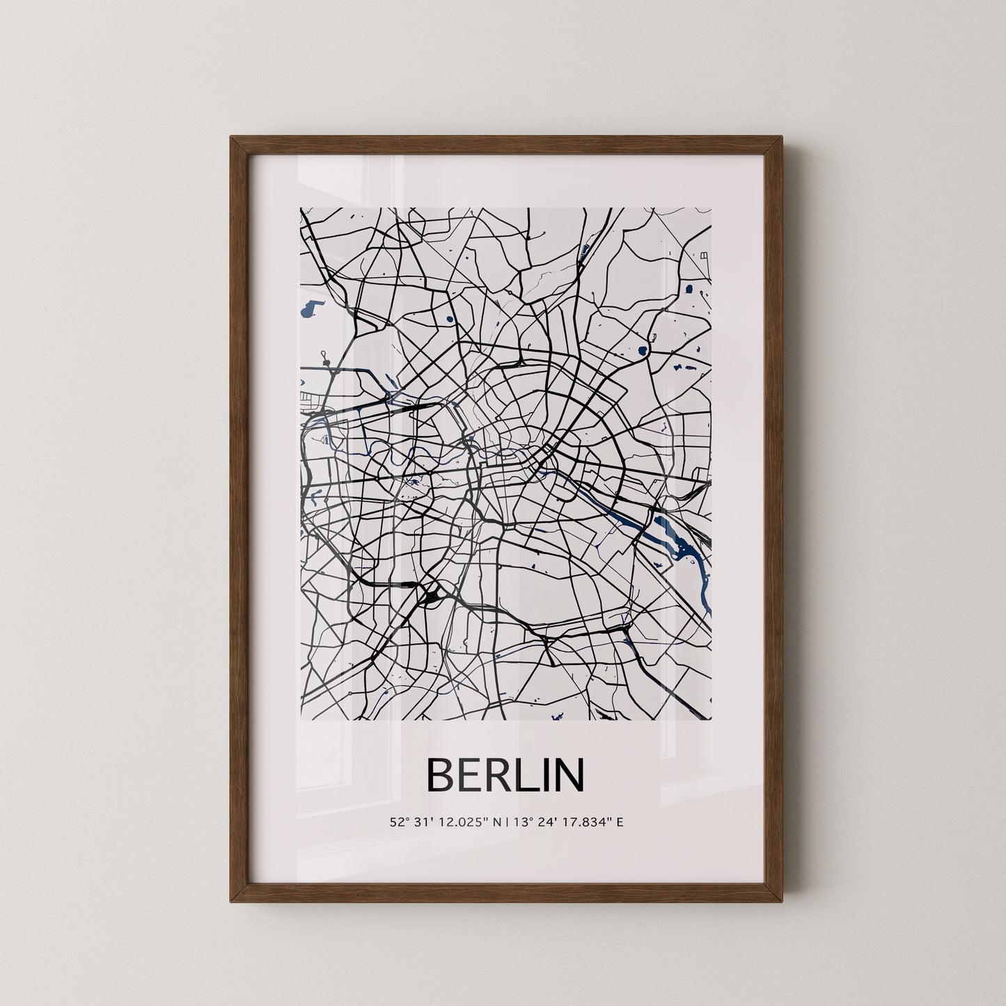 Berlin Stadtplan Schwarz Weiß