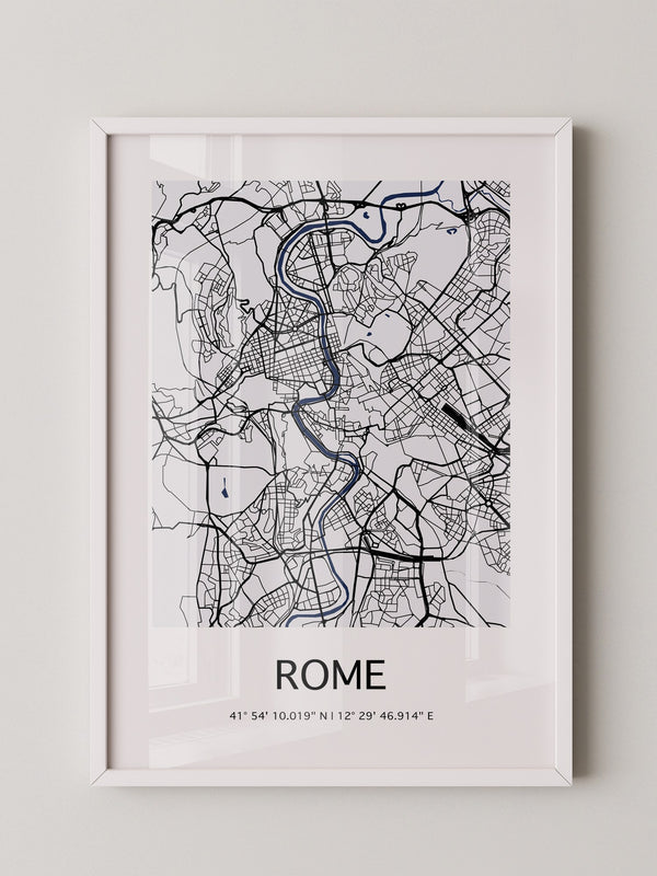 Stadtkarte Rom minimalistisch