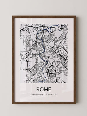 Stadtkarte Rom minimalistisch