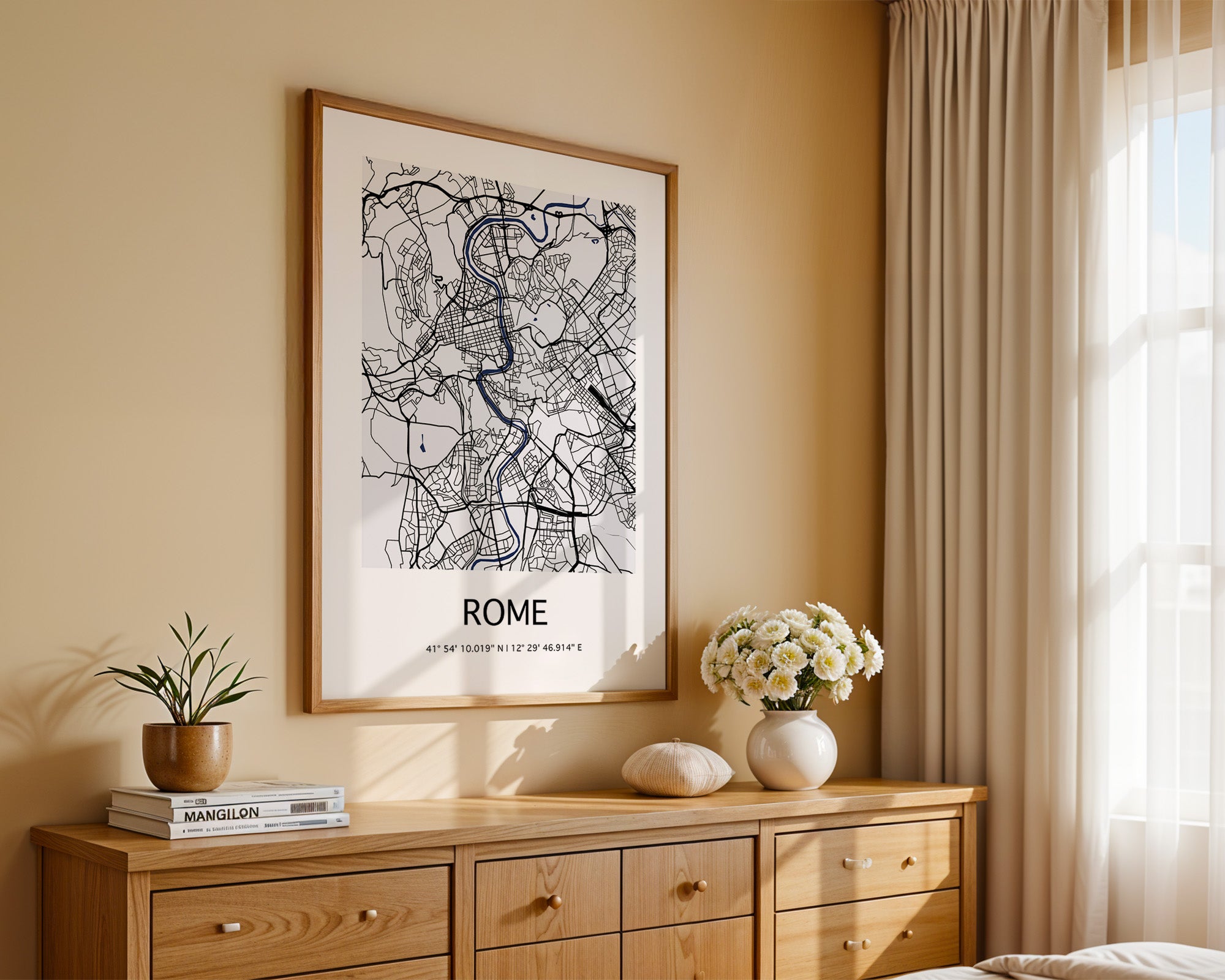 Stadtkarte Rom minimalistisch