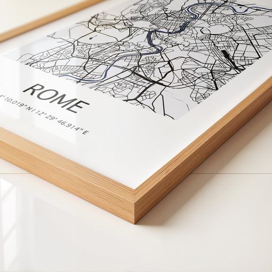 Stadtkarte Rom minimalistisch