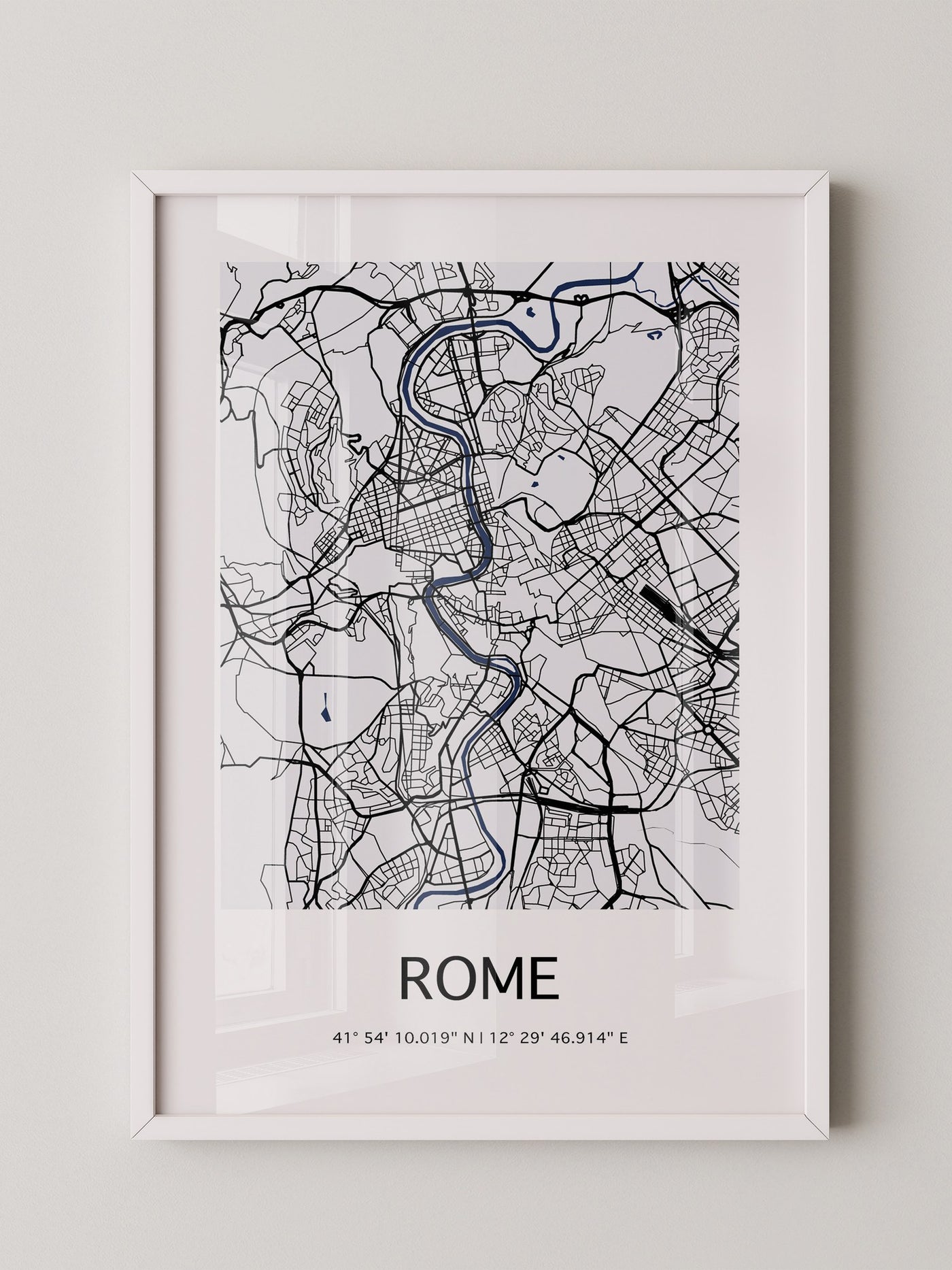 Stadtkarte Rom minimalistisch