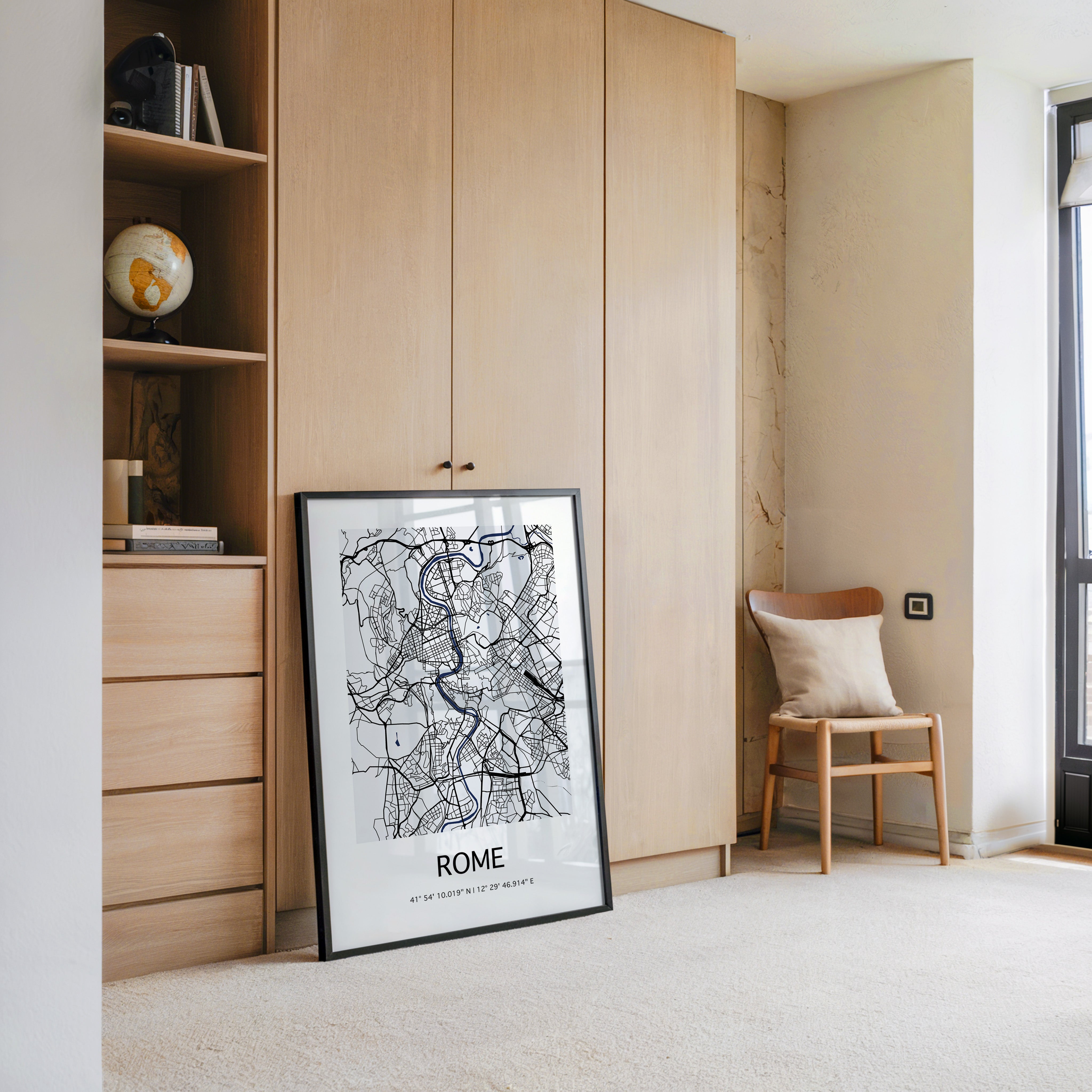 Stadtkarte Rom minimalistisch