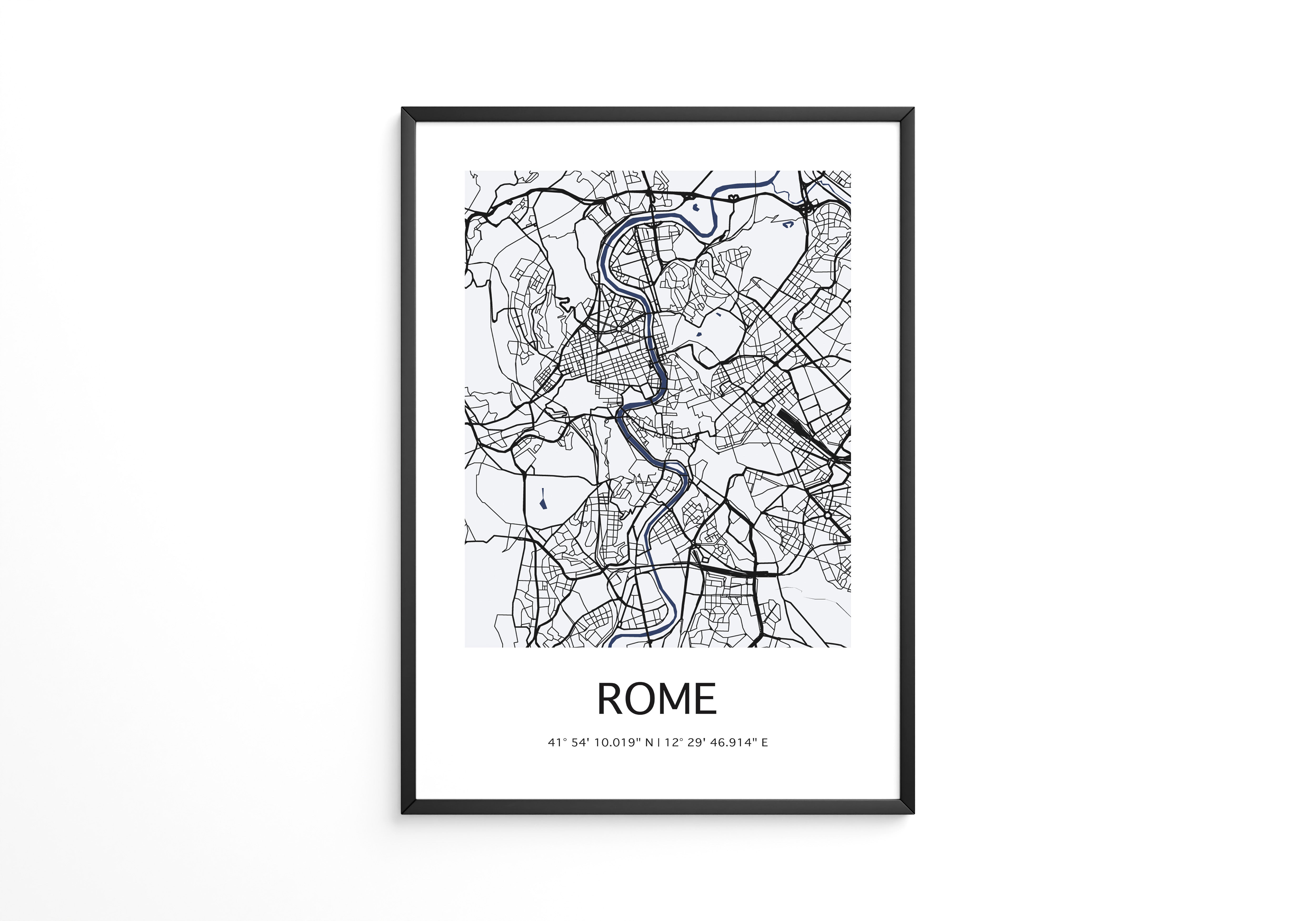 Stadtkarte Rom minimalistisch