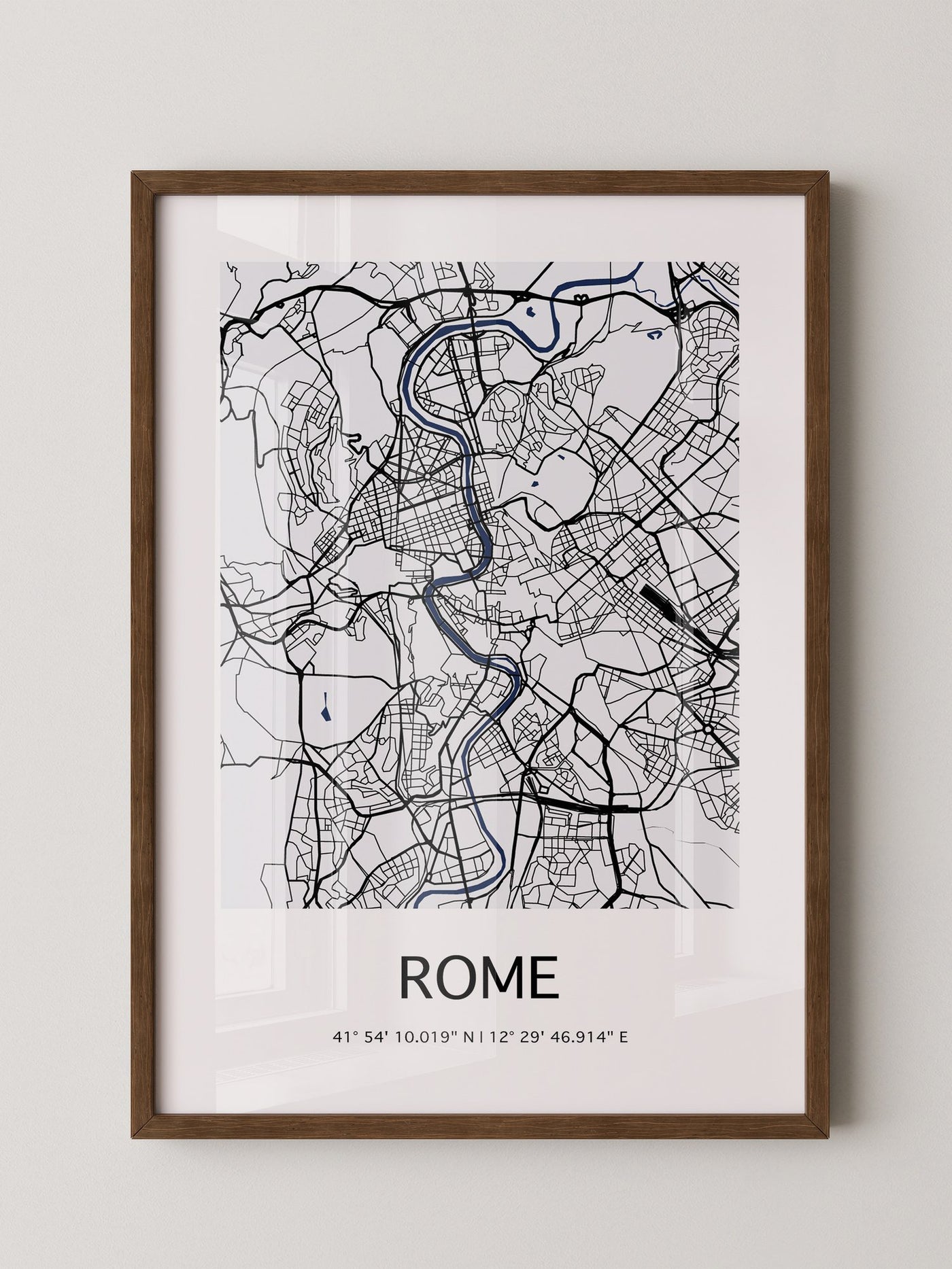 Stadtkarte Rom minimalistisch